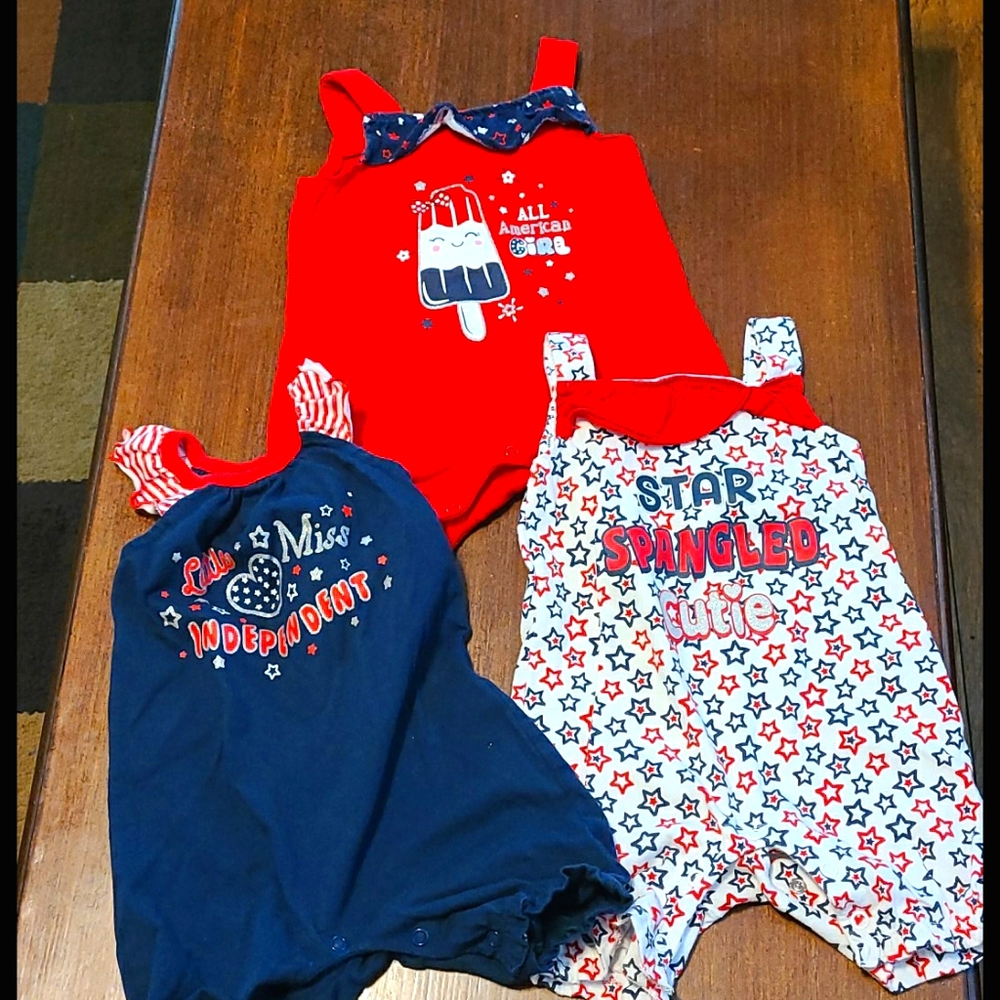 4th of July rompers
